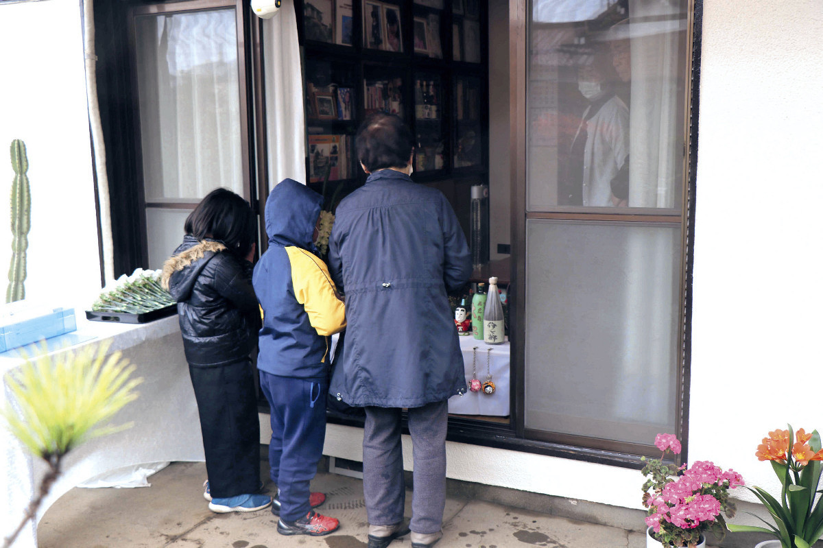 志村さん東村山市の実家 献花台